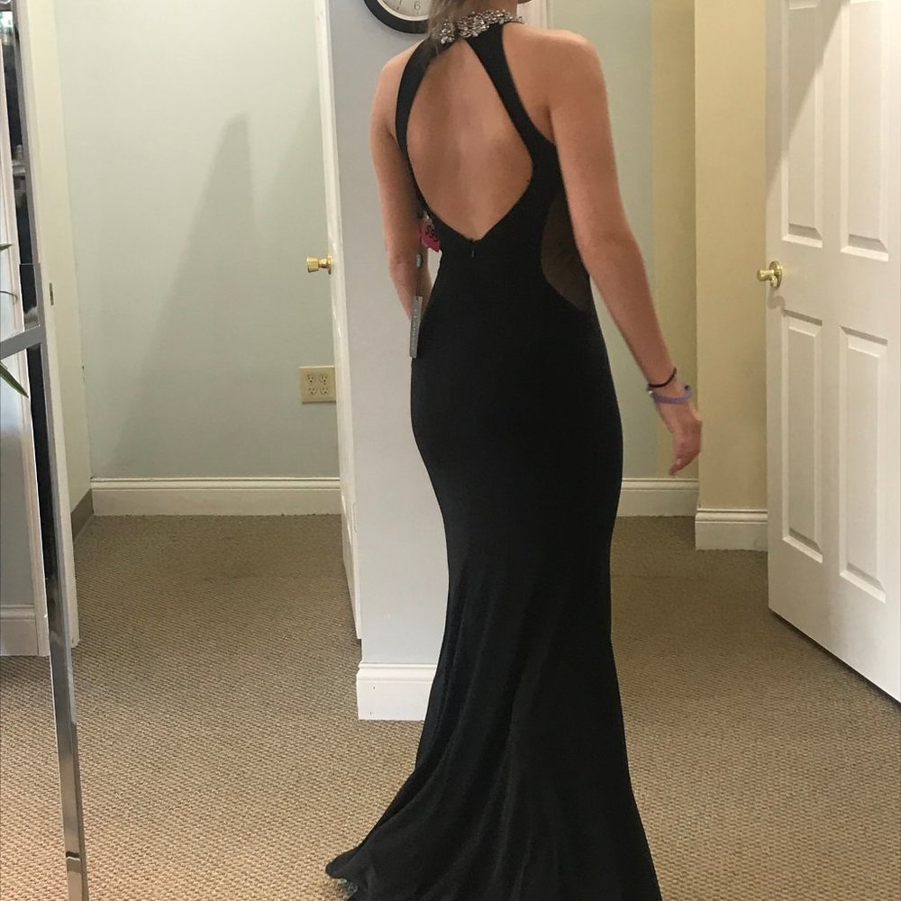 Clarisse Prom Dress w/ Cutouts & Crystal Accents